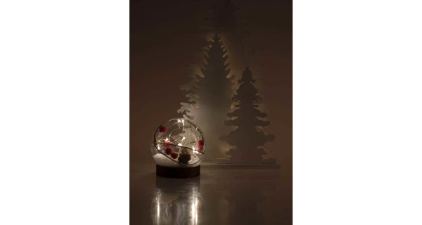 Crystal těžítko s cesmínou 10 LED