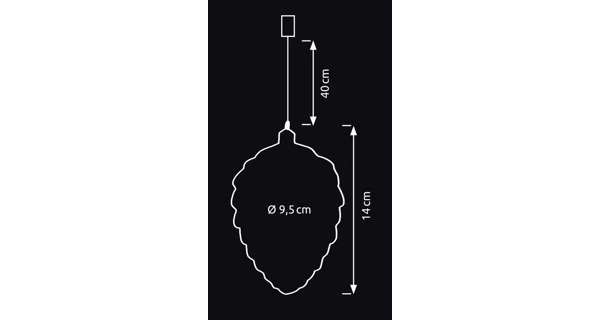 Crystal závěsná bílá šiška 10 LED