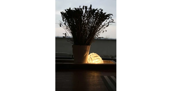 Crystal závěsná bílá šiška 10 LED