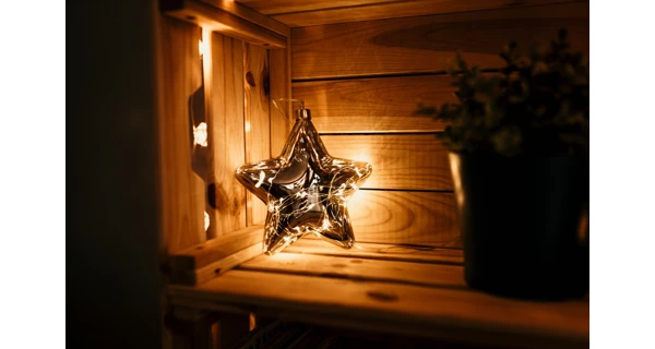 Crystal závěsná hvězda 12 LED