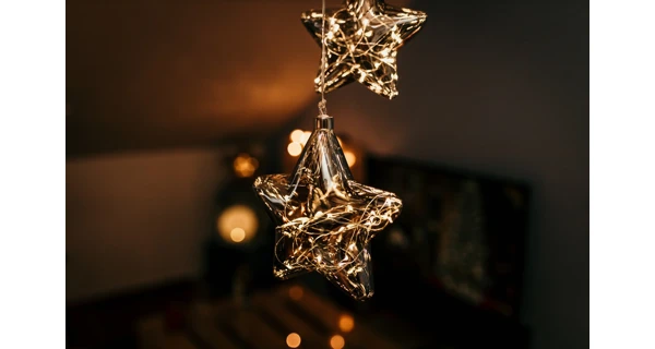 Crystal závěsná hvězda 12 LED