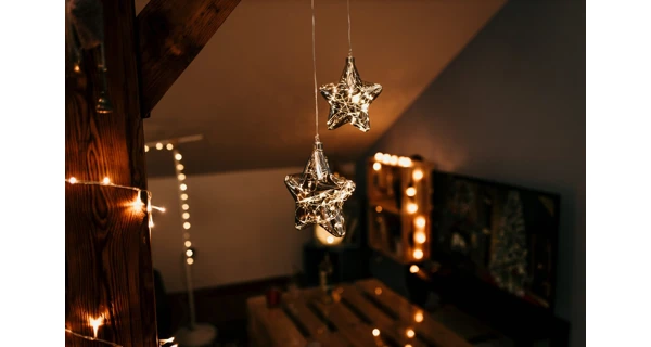 Crystal závěsná hvězda 12 LED