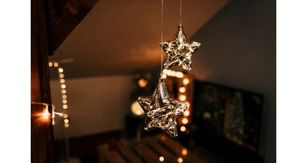 Crystal závěsná hvězda 12 LED