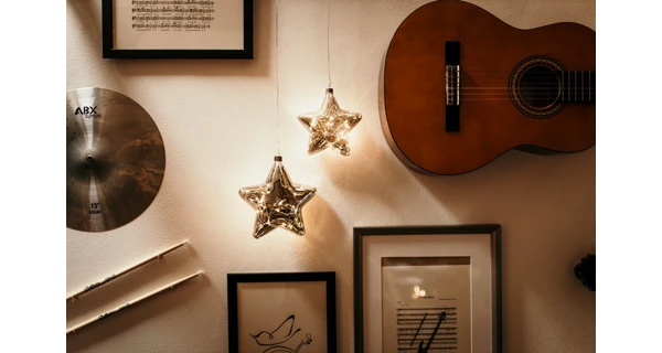 Crystal závěsná hvězda 12 LED