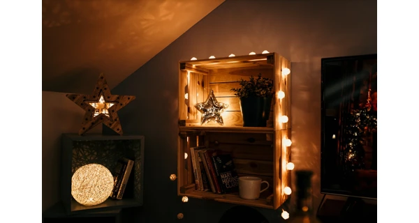 Crystal závěsná hvězda 12 LED