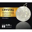 Crystal závěsná koule s hvězdami 10 LED