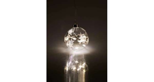 Crystal závěsná koule s hvězdami 10 LED