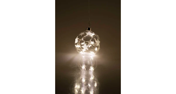 Crystal závěsná koule s hvězdami 10 LED
