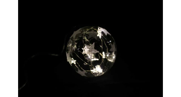 Crystal závěsná koule s hvězdami 10 LED