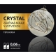 Crystal závěsná koule s větvičkou 12 LED