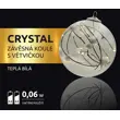 Crystal závěsná koule s větvičkou 12 LED