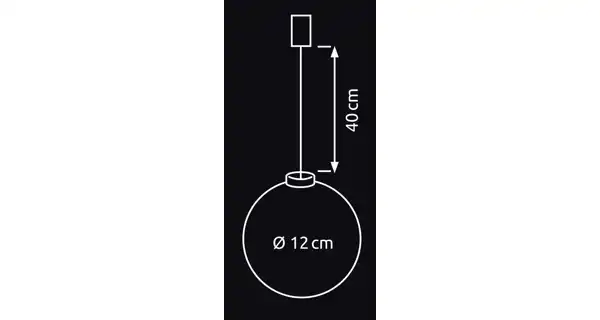 Crystal závěsná koule s větvičkou 12 LED
