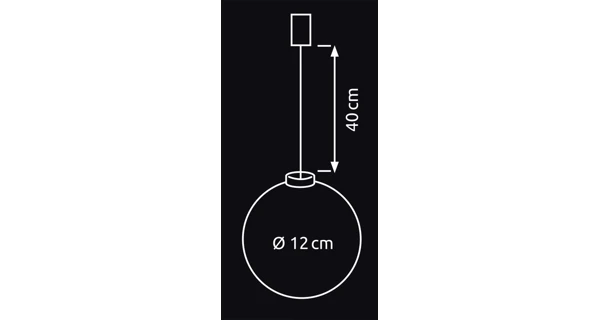 Crystal závěsná koule se strunou 12 LED