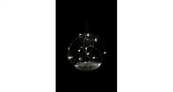 Crystal závěsná koule se strunou 12 LED