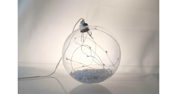 Crystal závěsná koule se strunou 12 LED