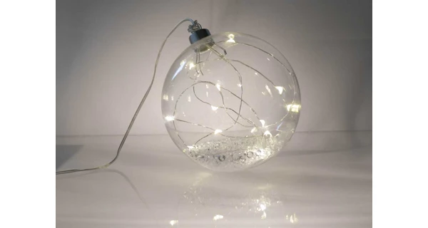 Crystal závěsná koule se strunou 12 LED
