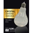 Crystal závěsná žárovka 15 LED