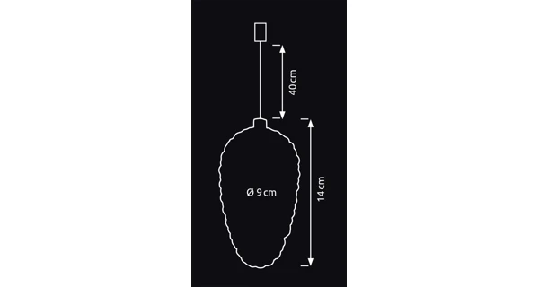Crystal závěsná zlatá šiška 10 LED