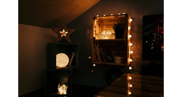 Crystal závěsná zlatá šiška 10 LED