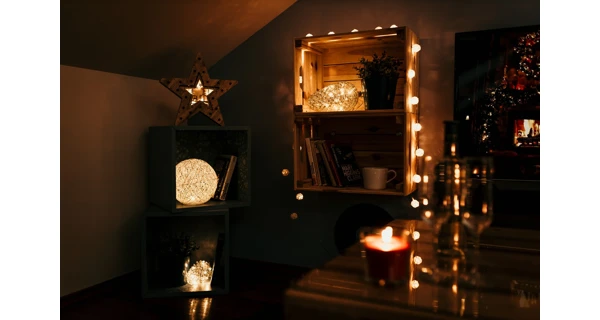 Crystal závěsná zlatá šiška 15 LED