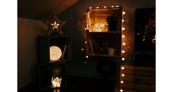 Crystal závěsná zlatá šiška 15 LED