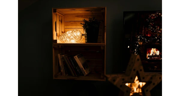 Crystal závěsná zlatá šiška 15 LED