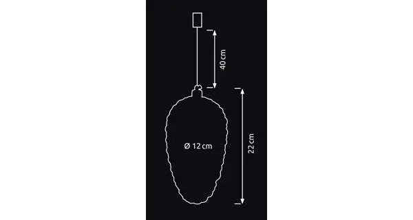 Crystal závěsná zlatá šiška 15 LED
