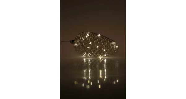 Crystal závěsná zlatá šiška 15 LED