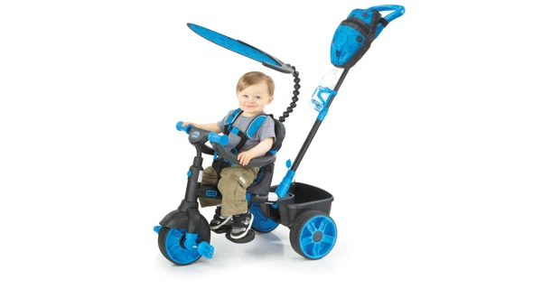 Deluxe Tříkolka 4v1 neonově modrá