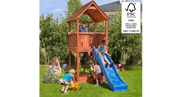 Dětské hřiště Marimex Play 001 + modrá skluzavka