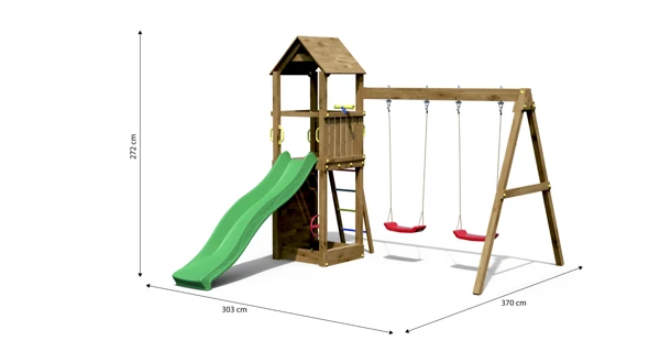 Dětské hřiště Marimex Play 006 Akát (Zánovní) - bez skluzavky