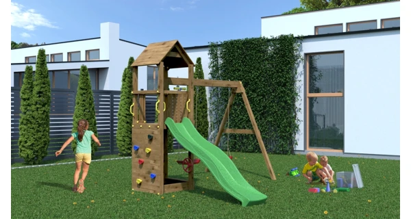 Dětské hřiště Marimex Play 006 Akát + zelená skluzavka