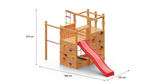 Dětské hřiště Marimex Play 020 + červená skluzavka