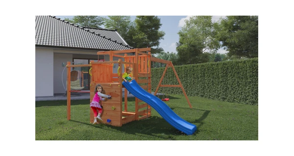 Dětské hřiště Marimex Play 021 + červená skluzavka