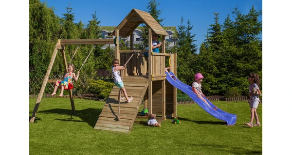 Dětské hřiště Marimex Play Basic 003 + modrá skluzavka