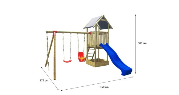 Dětské hřiště Marimex Play Basic 005 + modrá skluzavka