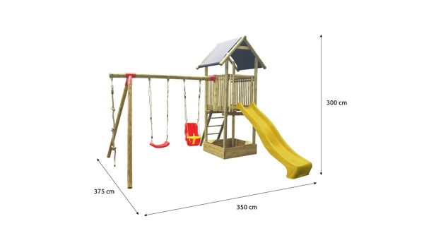 Dětské hřiště Marimex Play Basic 005 + žlutá skluzavka