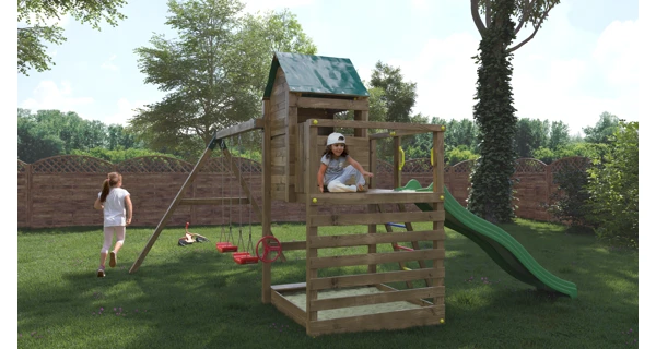 Dětské hřiště Marimex Play Basic 007 + zelená skluzavka