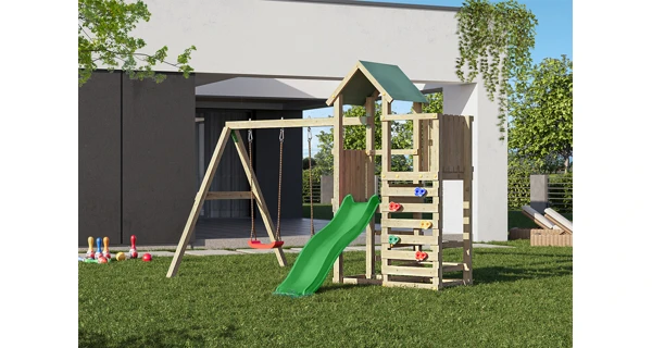 Dětské hřiště Marimex Play Basic 009 + zelená skluzavka