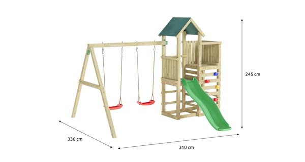Dětské hřiště Marimex Play Basic 009 + zelená skluzavka