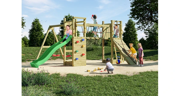 Dětské hřiště Marimex Play Basic 010 + zelená skluzavka