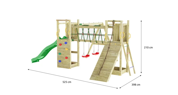 Dětské hřiště Marimex Play Basic 010 + zelená skluzavka