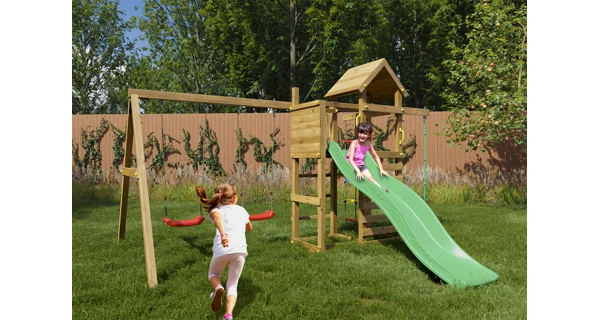 Dětské hřiště Marimex Play Basic 011 + zelená skluzavka