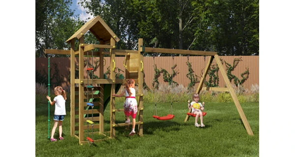 Dětské hřiště Marimex Play Basic 011 + zelená skluzavka