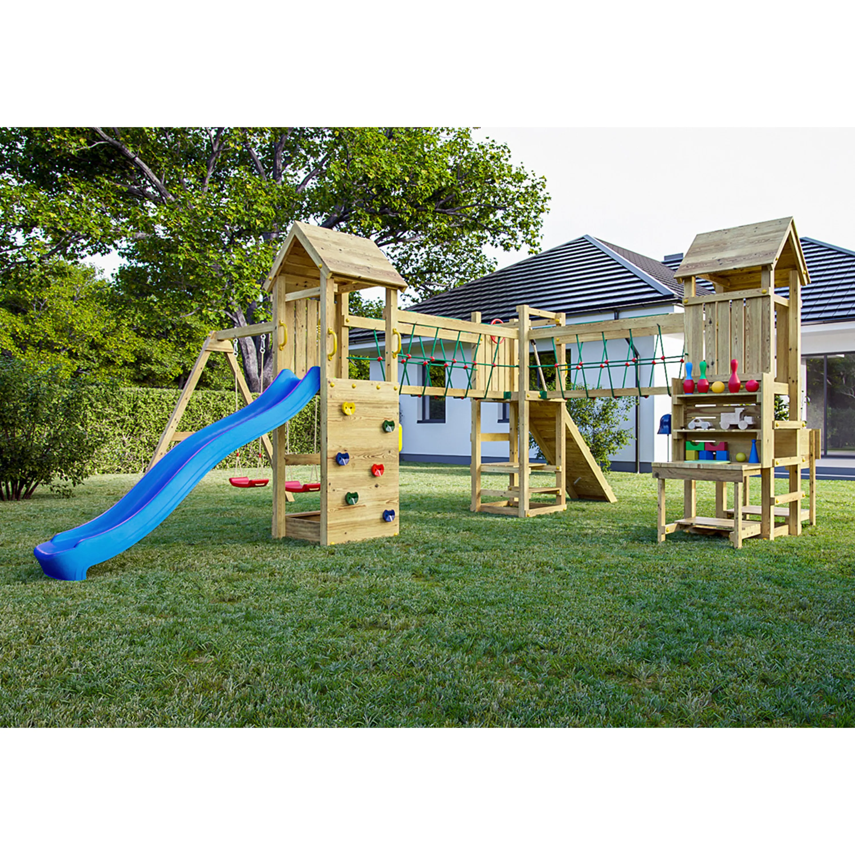 Marimex | Dětské hřiště Marimex Play Basic 012 + zelená skluzavka | 11640639 Obrázek