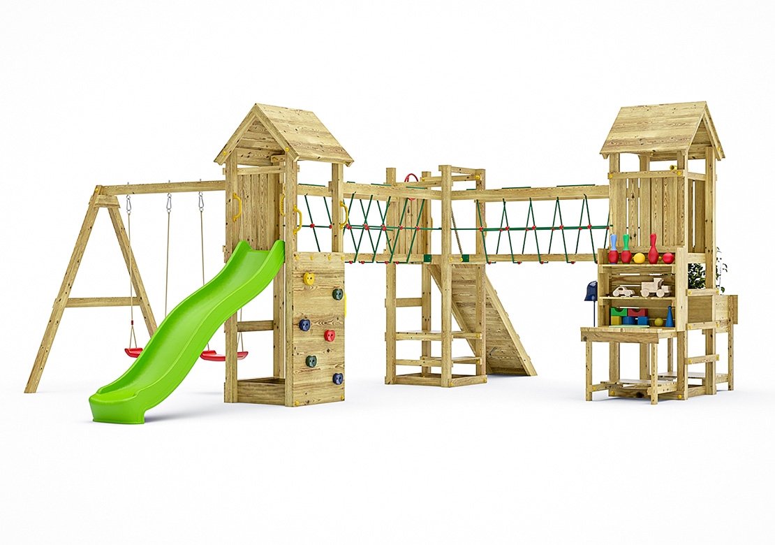 Marimex | Dětské hřiště Marimex Play Basic 012 + zelená skluzavka | 11640639 Obrázek