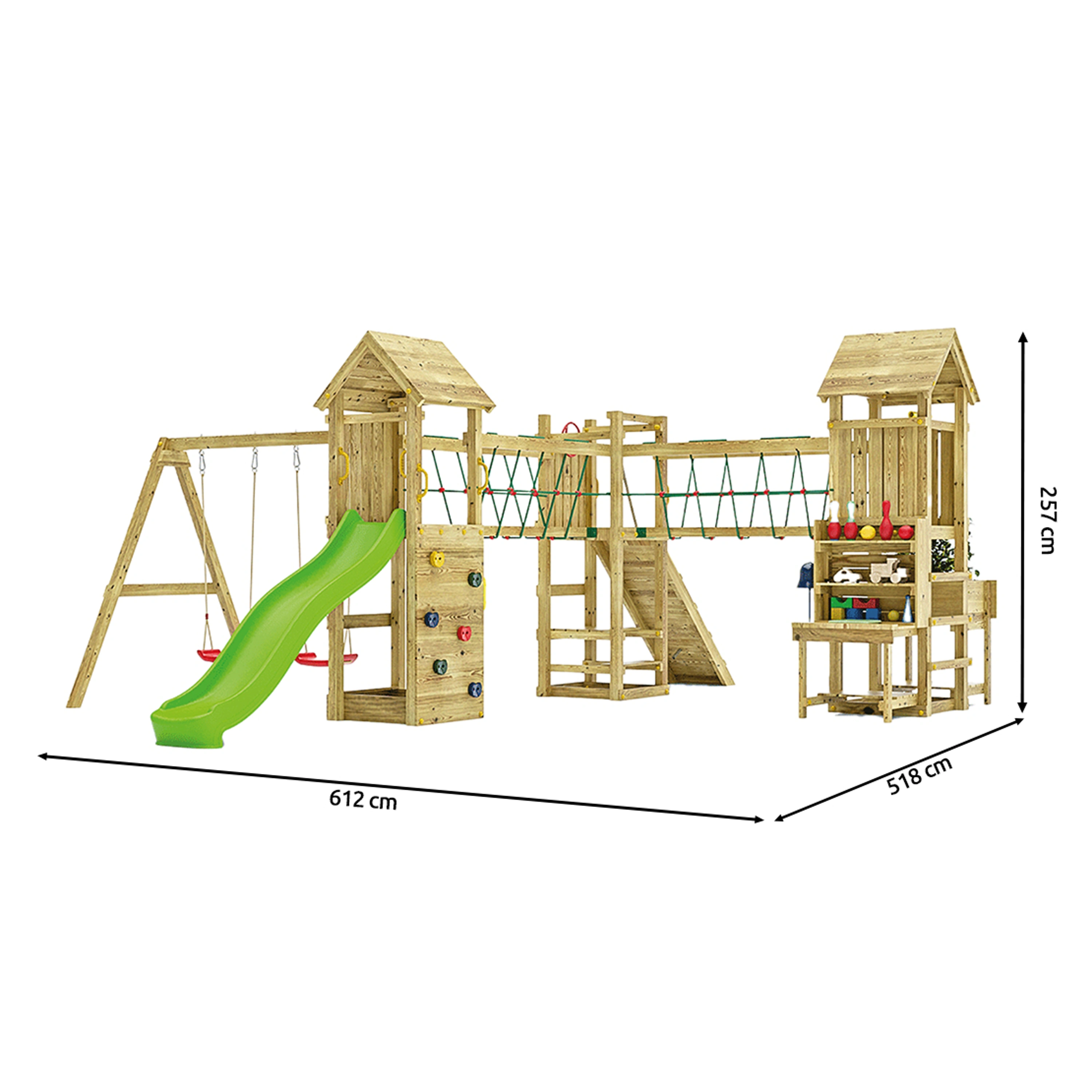 Marimex | Dětské hřiště Marimex Play Basic 012 + zelená skluzavka | 11640639 Obrázek