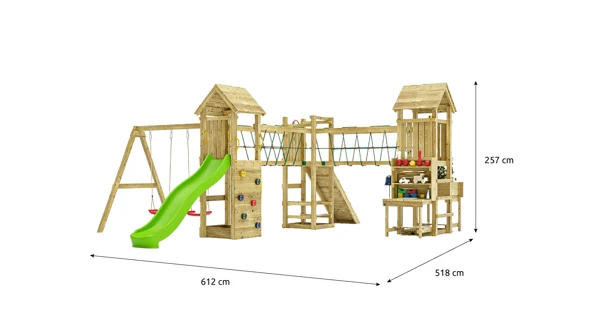 Dětské hřiště Marimex Play Basic 012 + zelená skluzavka