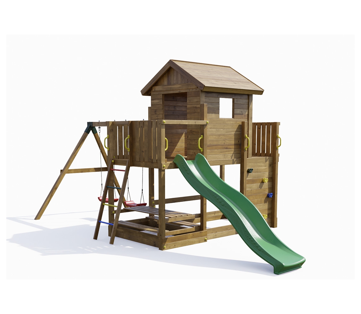 Marimex | Dětské hřiště Marimex Play Basic 013 + zelená skluzavka | 11640642 Obrázek