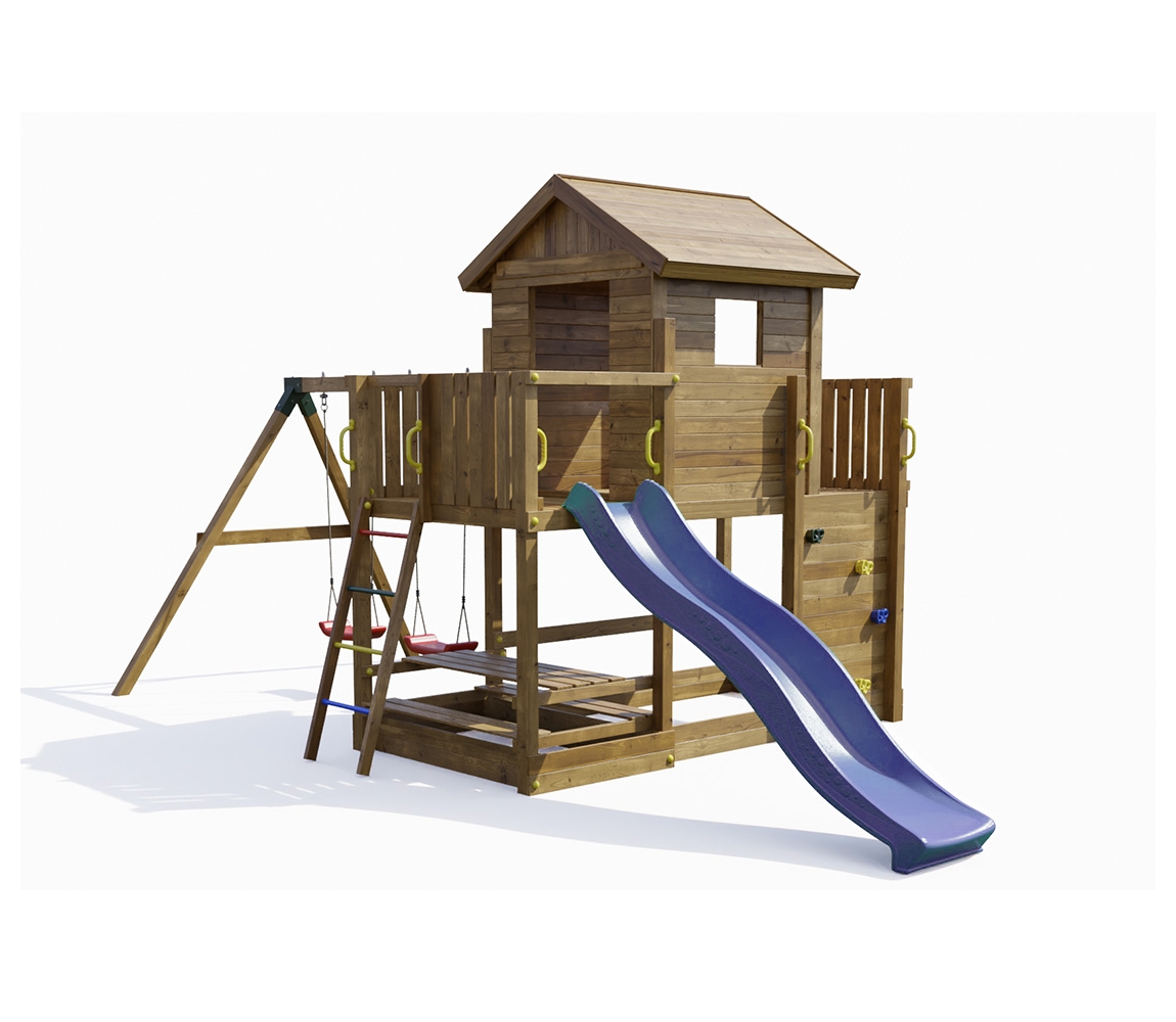 Marimex | Dětské hřiště Marimex Play Basic 013 + zelená skluzavka | 11640642 Obrázek